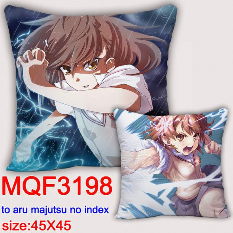 To Aru Kagaku no Railgun Double-sided full color pillow dragon ball 45X45CM MQF 3198