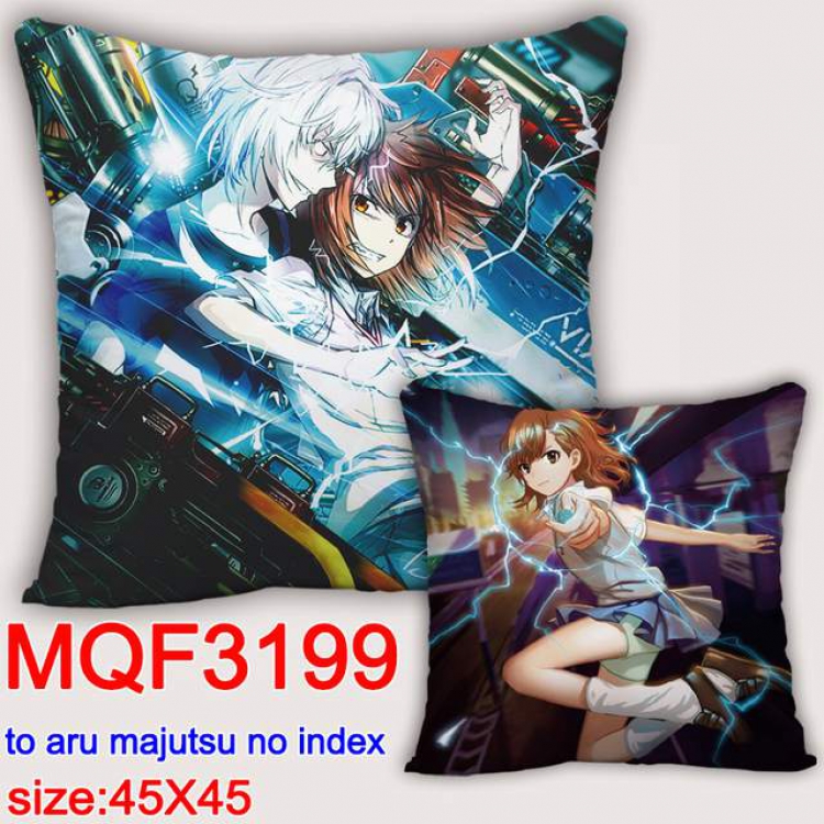 To Aru Kagaku no Railgun Double-sided full color pillow dragon ball 45X45CM MQF 3199