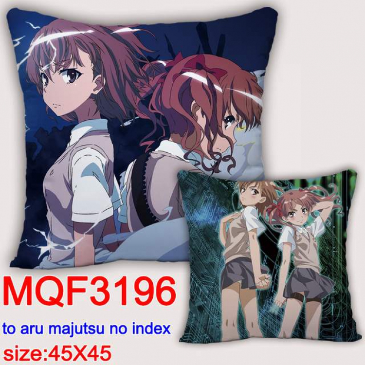 To Aru Kagaku no Railgun Double-sided full color pillow dragon ball 45X45CM MQF 3196