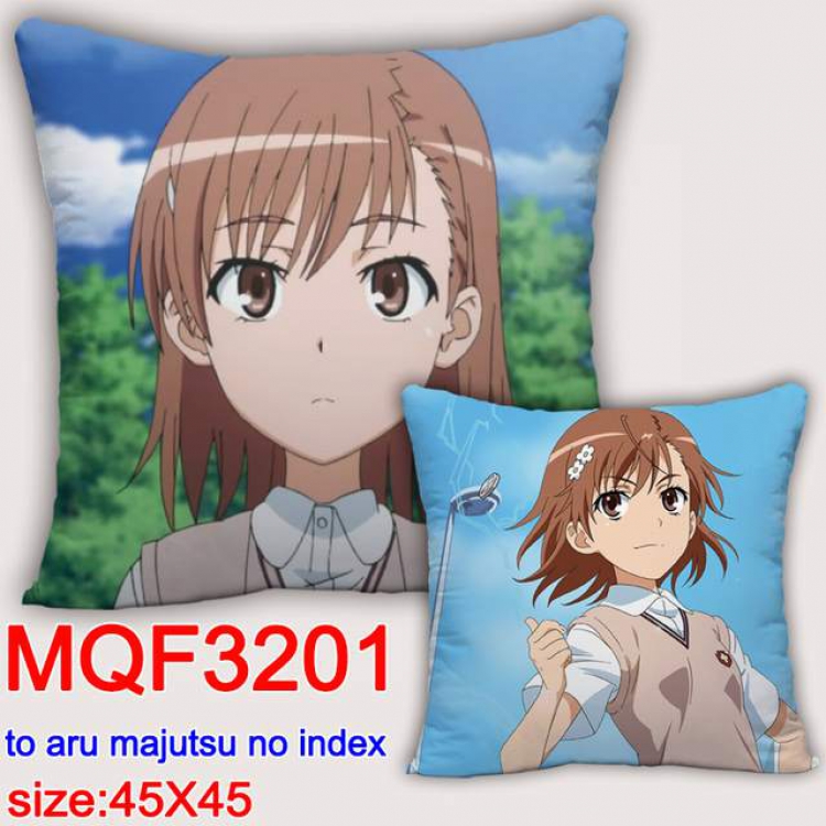 To Aru Kagaku no Railgun Double-sided full color pillow dragon ball 45X45CM MQF 3201