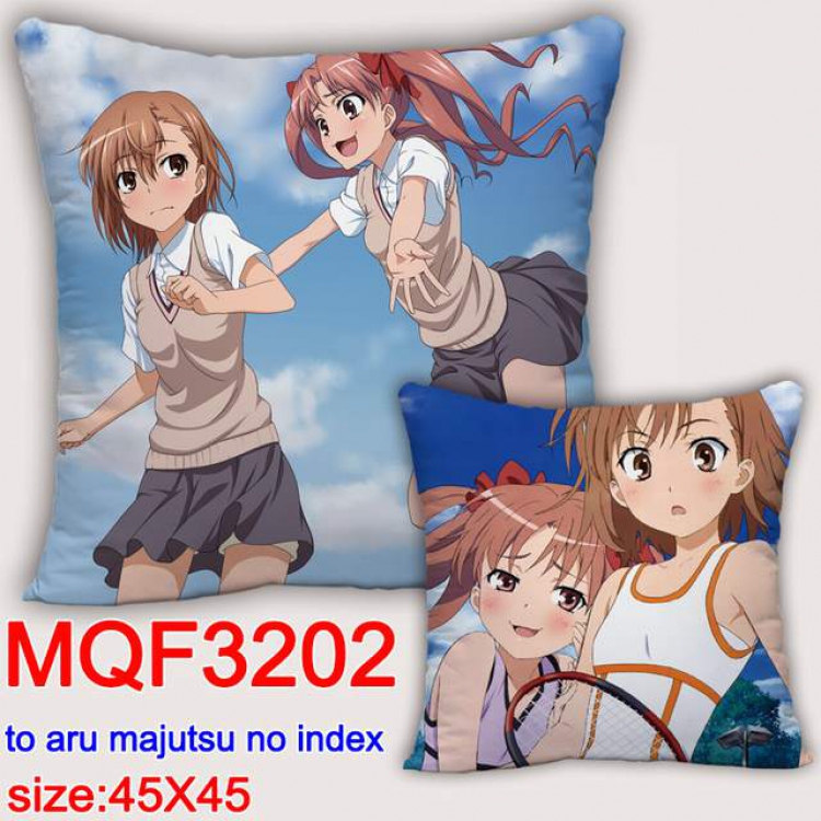 To Aru Kagaku no Railgun Double-sided full color pillow dragon ball 45X45CM MQF 3202