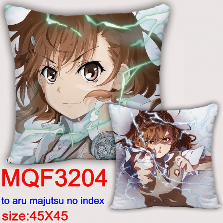 To Aru Kagaku no Railgun Double-sided full color pillow dragon ball 45X45CM MQF 3204