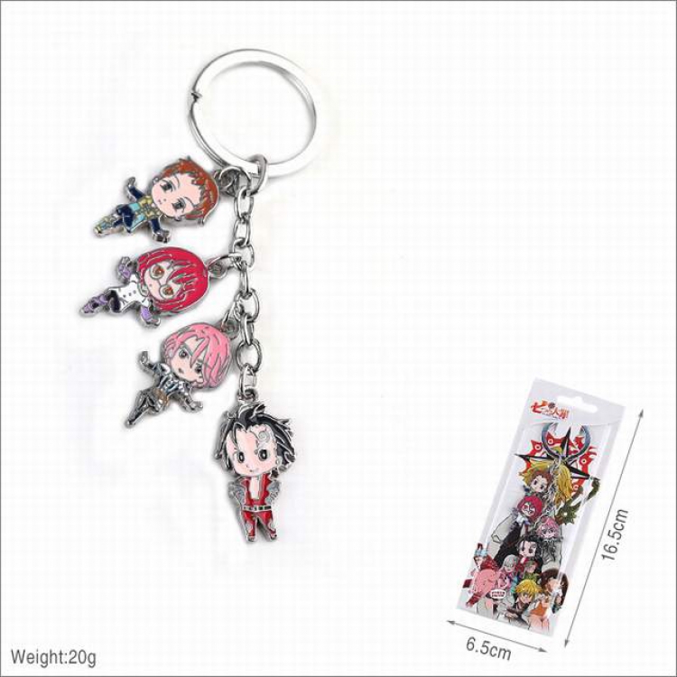 The Seven Deadly Sin Cartoon Skewered Keychain Pendant Charm 16.5X6.5CM 20G