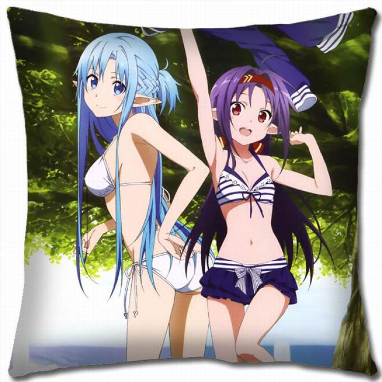 Sword Art Online Double-sided full color pillow cushion 45X45CM-d5-108 NO FILLING