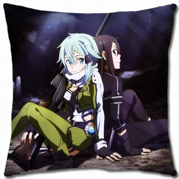 Sword Art Online Double-sided full color pillow cushion 45X45CM-d5-116 NO FILLING