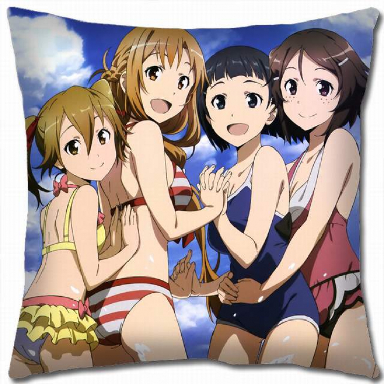 Sword Art Online Double-sided full color pillow cushion 45X45CM-d5-119 NO FILLING