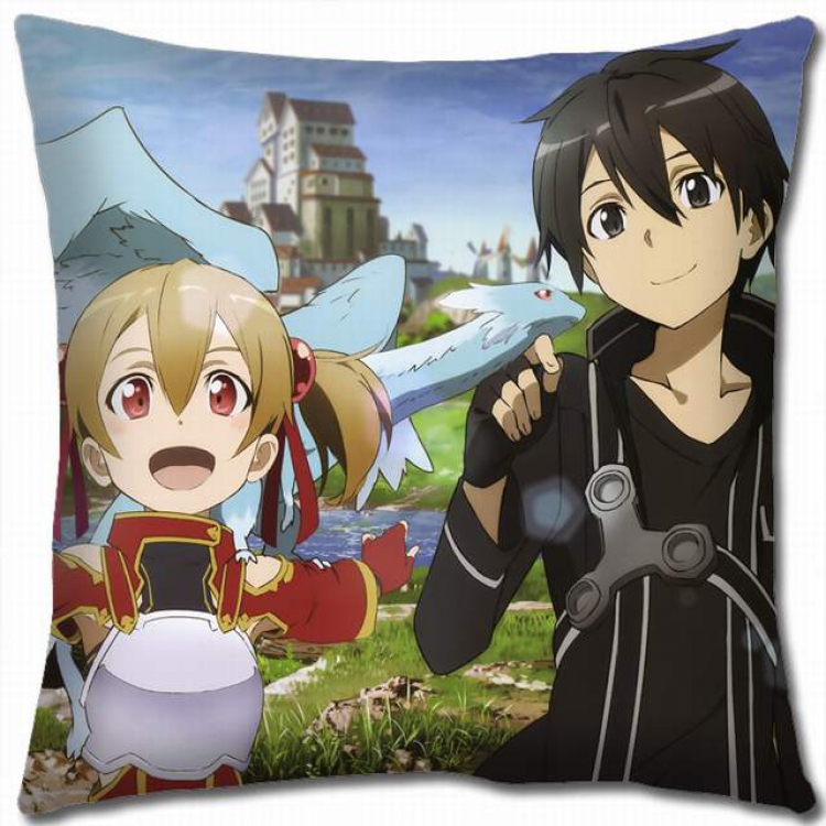 Sword Art Online Double-sided full color pillow cushion 45X45CM-d5-69 NO FILLING
