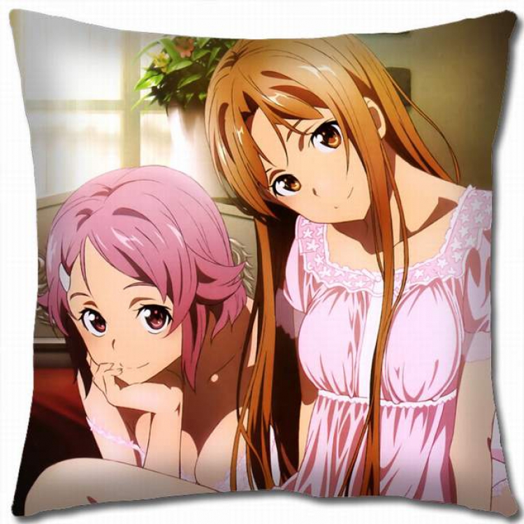 Sword Art Online Double-sided full color pillow cushion 45X45CM-d5-73 NO FILLING