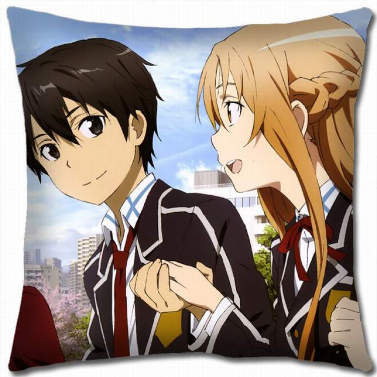Sword Art Online Double-sided full color pillow cushion 45X45CM-d5-80 NO FILLING