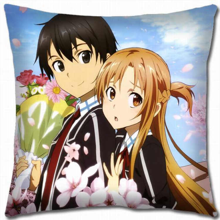 Sword Art Online Double-sided full color pillow cushion 45X45CM-d5-86 NO FILLING