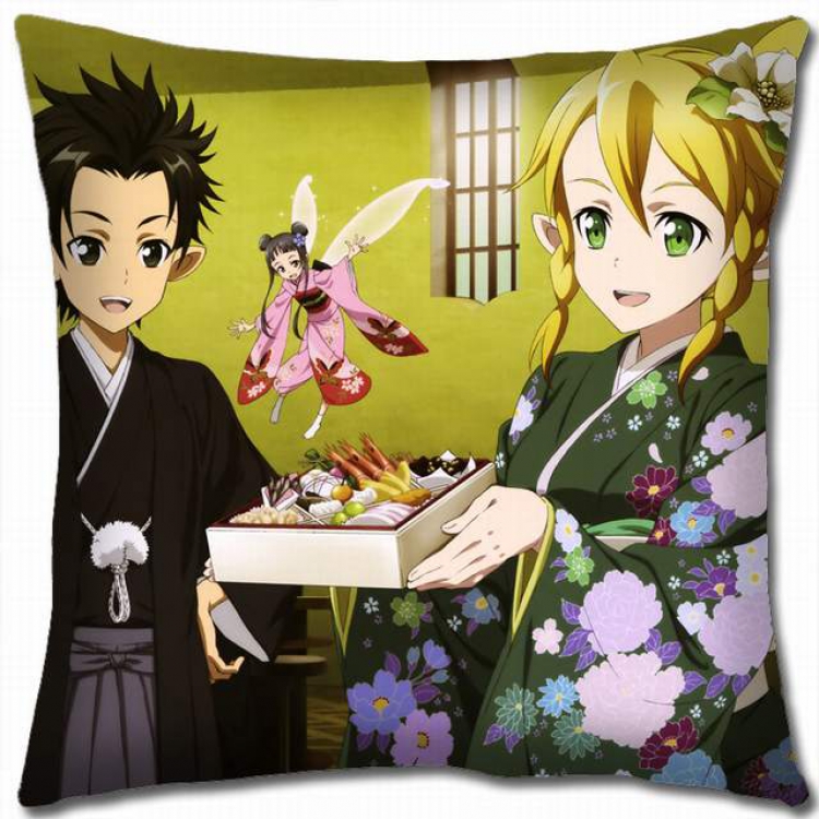 Sword Art Online Double-sided full color pillow cushion 45X45CM-d5-87 NO FILLING