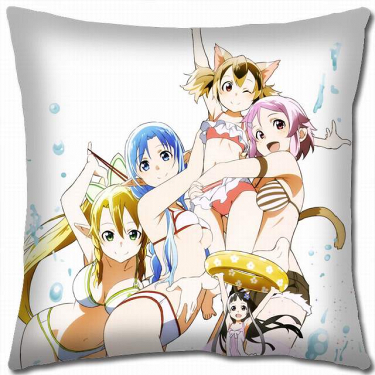 Sword Art Online Double-sided full color pillow cushion 45X45CM-d5-91A NO FILLING