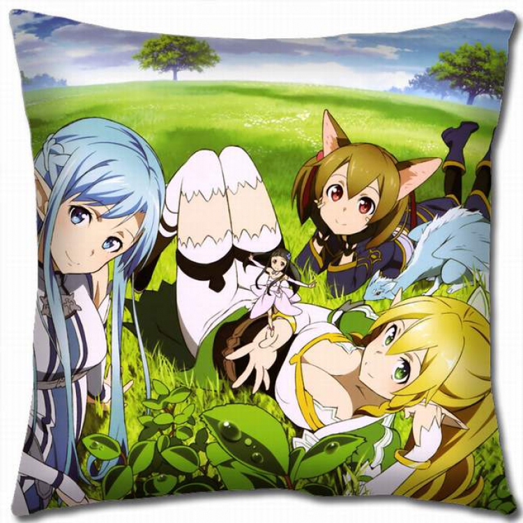 Sword Art Online Double-sided full color pillow cushion 45X45CM-d5-95 NO FILLING