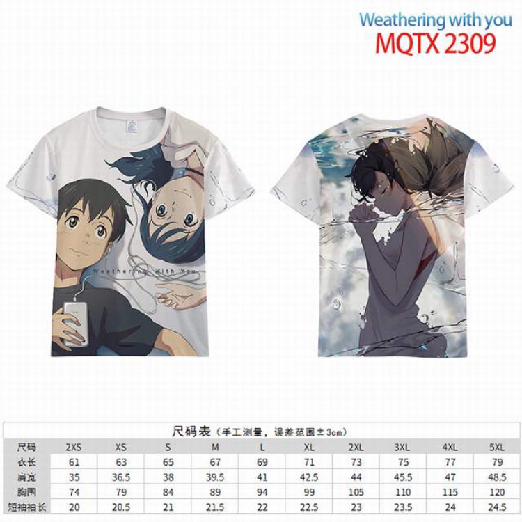 Weathering with you Full color short sleeve t-shirt 10 sizes from 2XS to 5XL MQTX-2309