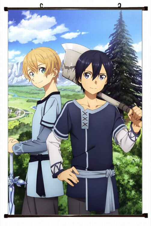 Sword Art Online Plastic pole cloth painting Wall Scroll 60X90CM preorder 3 days d5-308A NO FILLING