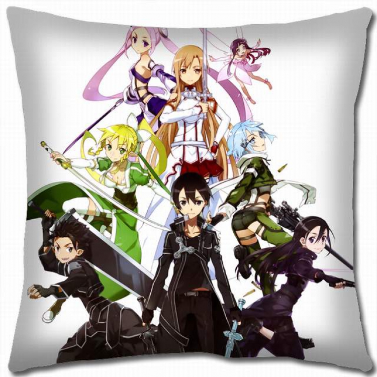 Sword Art Online Double-sided full color pillow cushion 45X45CM-d5-144 NO FILLING