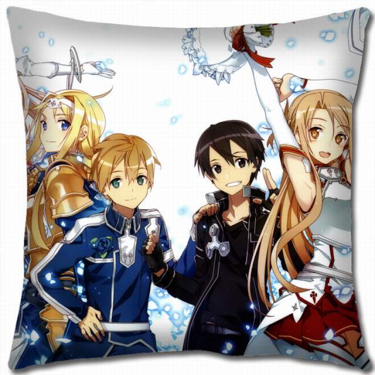 Sword Art Online Double-sided full color pillow cushion 45X45CM-d5-153 NO FILLING
