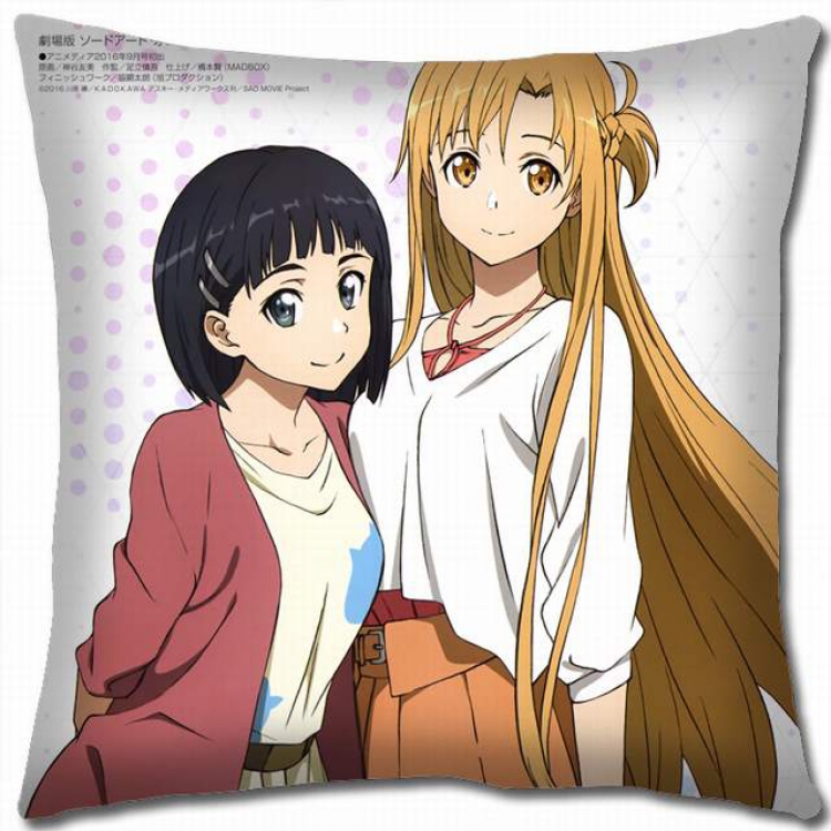 Sword Art Online Double-sided full color pillow cushion 45X45CM-d5-163 NO FILLING