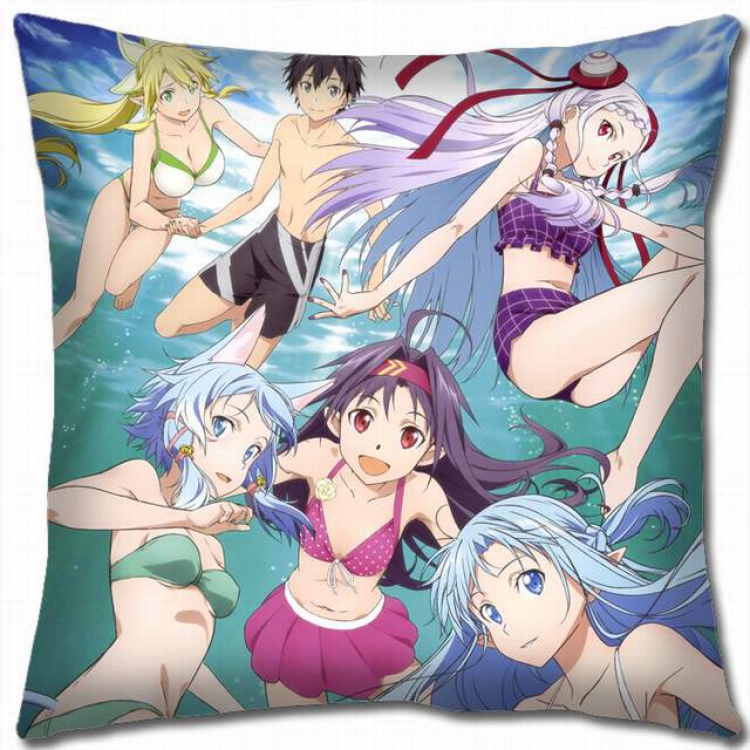 Sword Art Online Double-sided full color pillow cushion 45X45CM-d5-253 NO FILLING