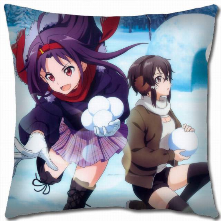 Sword Art Online Double-sided full color pillow cushion 45X45CM-d5-259 NO FILLING