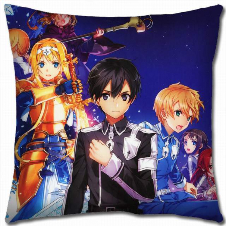 Sword Art Online Double-sided full color pillow cushion 45X45CM-d5-388 NO FILLING