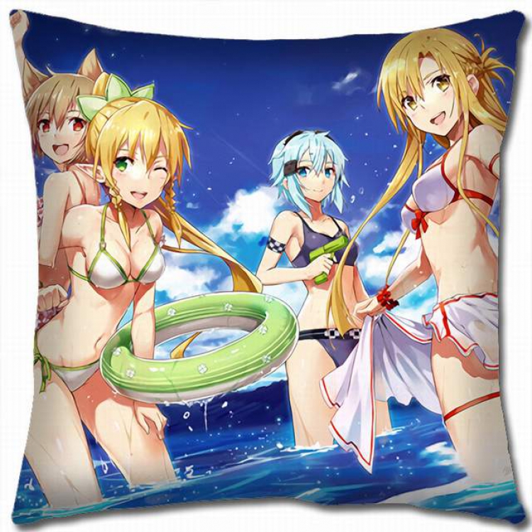 Sword Art Online Double-sided full color pillow cushion 45X45CM-d5-398 NO FILLING