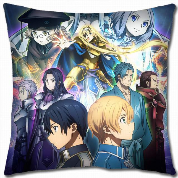 Sword Art Online Double-sided full color pillow cushion 45X45CM-d5-263 NO FILLING