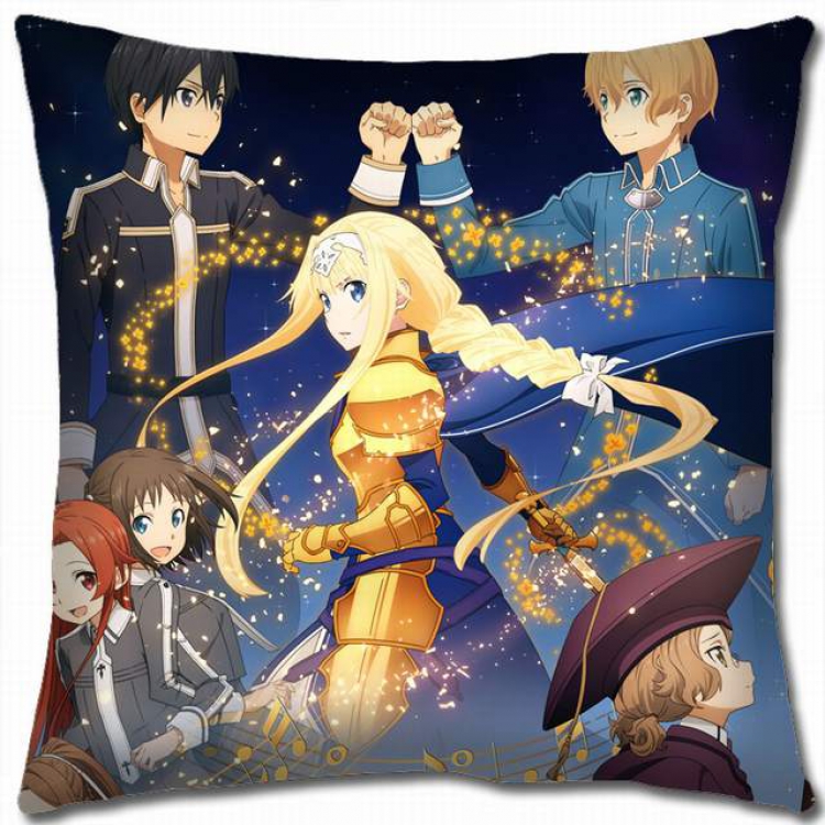Sword Art Online Double-sided full color pillow cushion 45X45CM-d5-281 NO FILLING