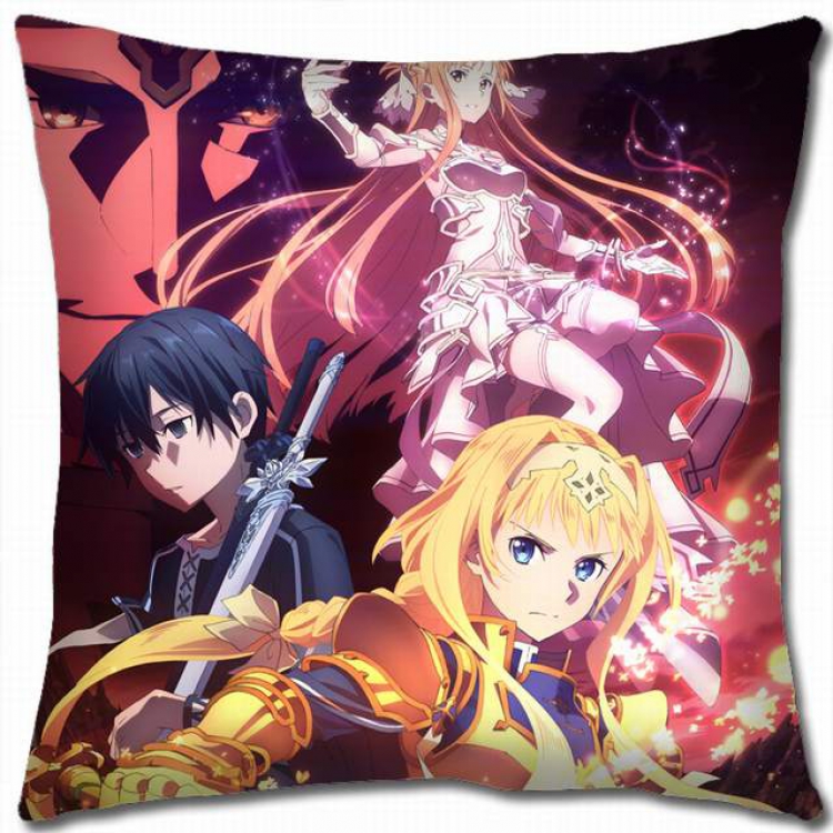 Sword Art Online Double-sided full color pillow cushion 45X45CM-d5-284 NO FILLING