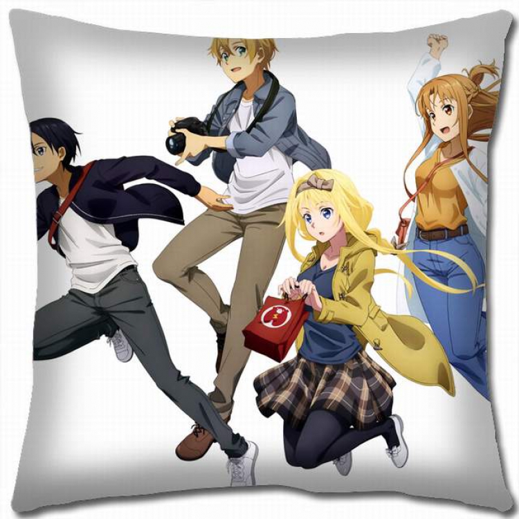 Sword Art Online Double-sided full color pillow cushion 45X45CM-d5-328 NO FILLING