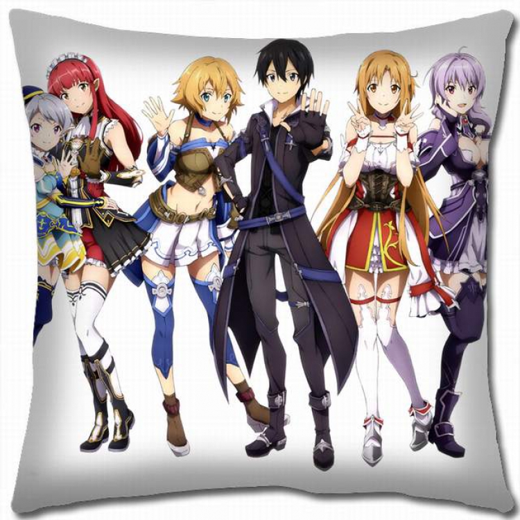 Sword Art Online Double-sided full color pillow cushion 45X45CM-d5-348 NO FILLING