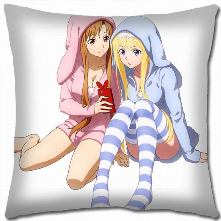 Sword Art Online Double-sided full color pillow cushion 45X45CM-d5-355 NO FILLING