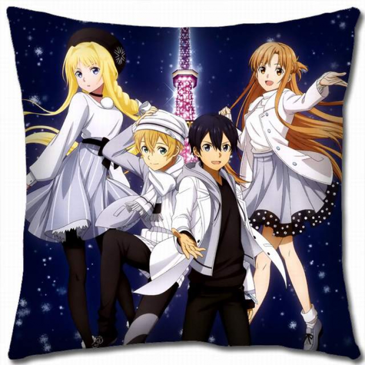 Sword Art Online Double-sided full color pillow cushion 45X45CM-d5-354 NO FILLING