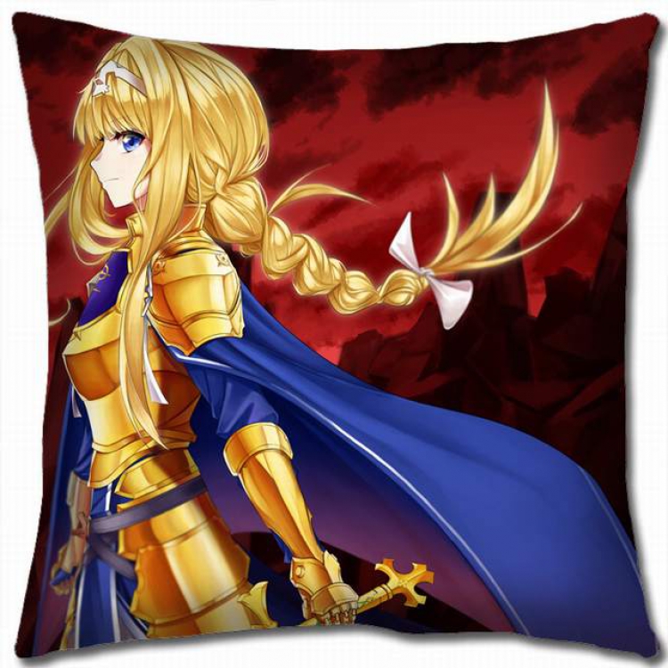 Sword Art Online Double-sided full color pillow cushion 45X45CM-d5-379 NO FILLING