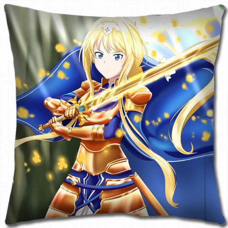 Sword Art Online Double-sided full color pillow cushion 45X45CM-d5-380 NO FILLING