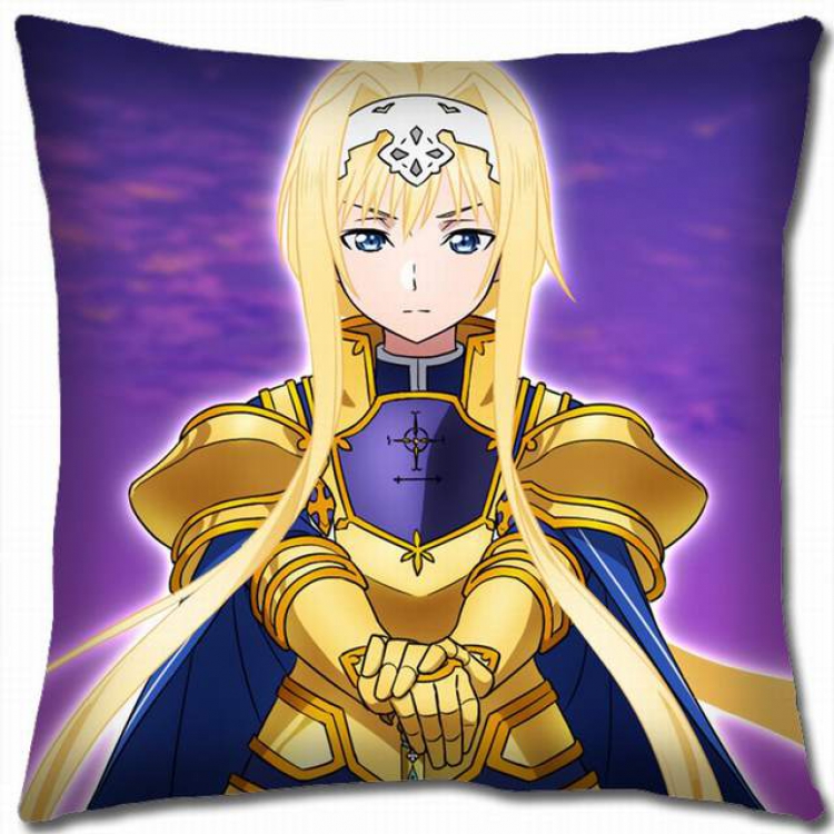 Sword Art Online Double-sided full color pillow cushion 45X45CM-d5-378 NO FILLING