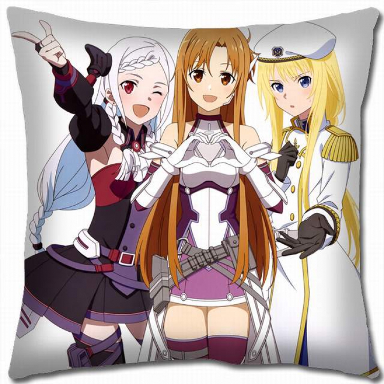 Sword Art Online Double-sided full color pillow cushion 45X45CM-d5-396 NO FILLING
