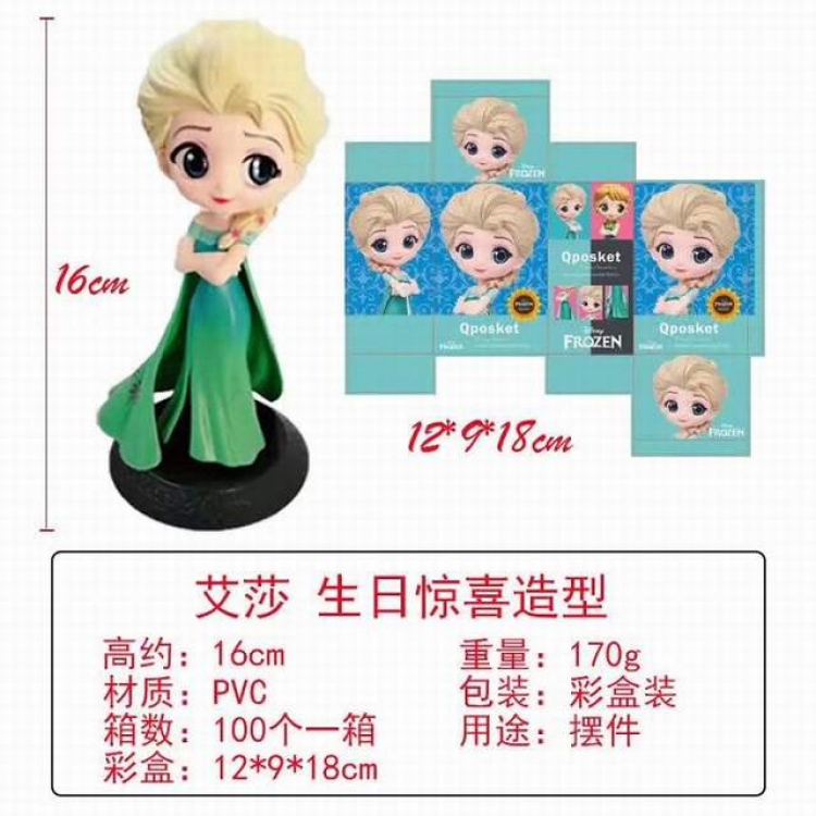 Frozen Elsa Boxed Figure Decoration Model 16CM 170G Color box size:12X9X18CM a box of 100