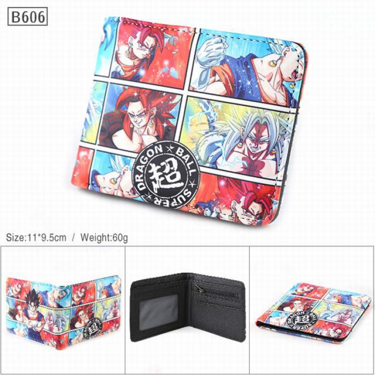 Dragon Ball Full color PU twill two fold short wallet 11X9.5CM 60G-B606