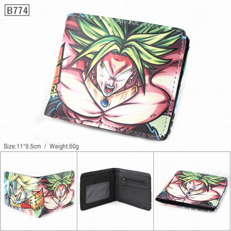 Dragon Ball Full color PU twill two fold short wallet 11X9.5CM 60G-B774