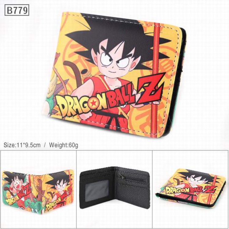 Dragon Ball Full color PU twill two fold short wallet 11X9.5CM 60G-B779