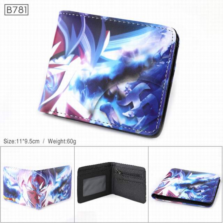 Dragon Ball Full color PU twill two fold short wallet 11X9.5CM 60G-B781