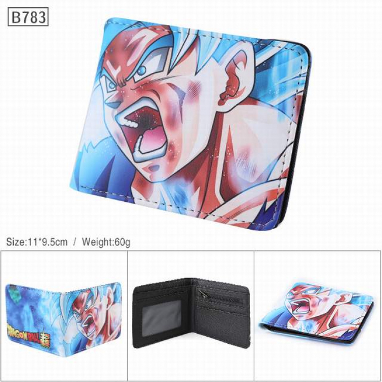 Dragon Ball Full color PU twill two fold short wallet 11X9.5CM 60G-B783