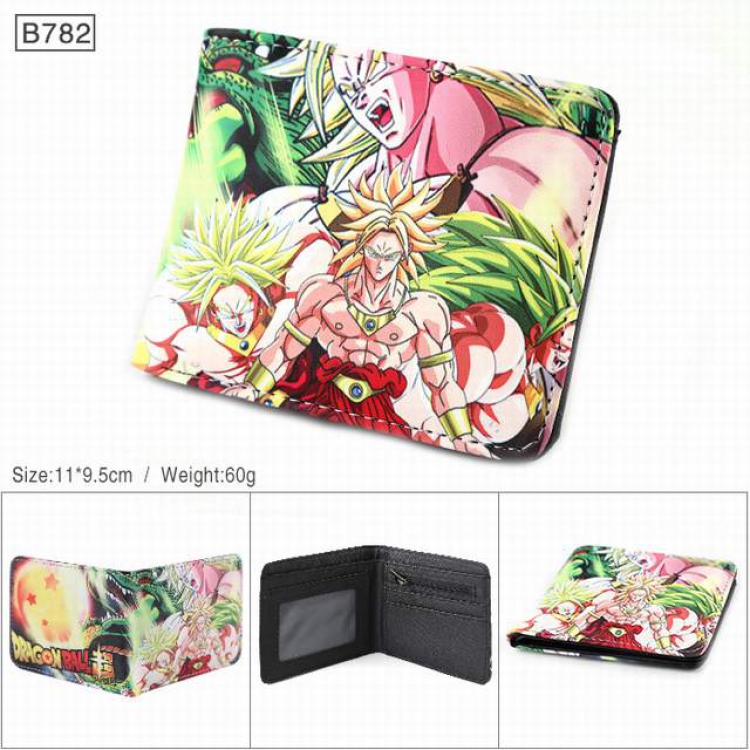 Dragon Ball Full color PU twill two fold short wallet 11X9.5CM 60G-B782