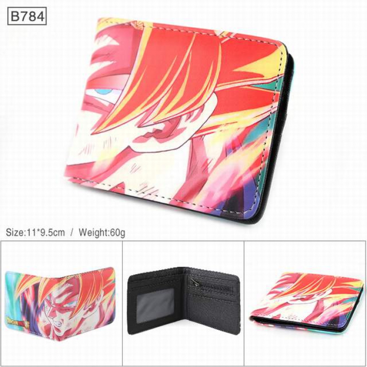 Dragon Ball Full color PU twill two fold short wallet 11X9.5CM 60G-B784