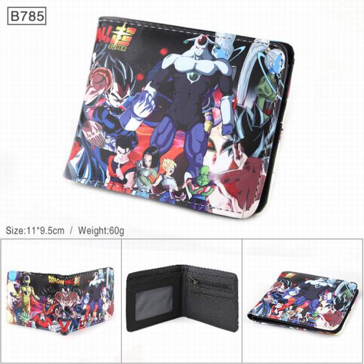 Dragon Ball Full color PU twill two fold short wallet 11X9.5CM 60G-B785