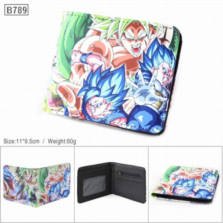 Dragon Ball Full color PU twill two fold short wallet 11X9.5CM 60G-B789