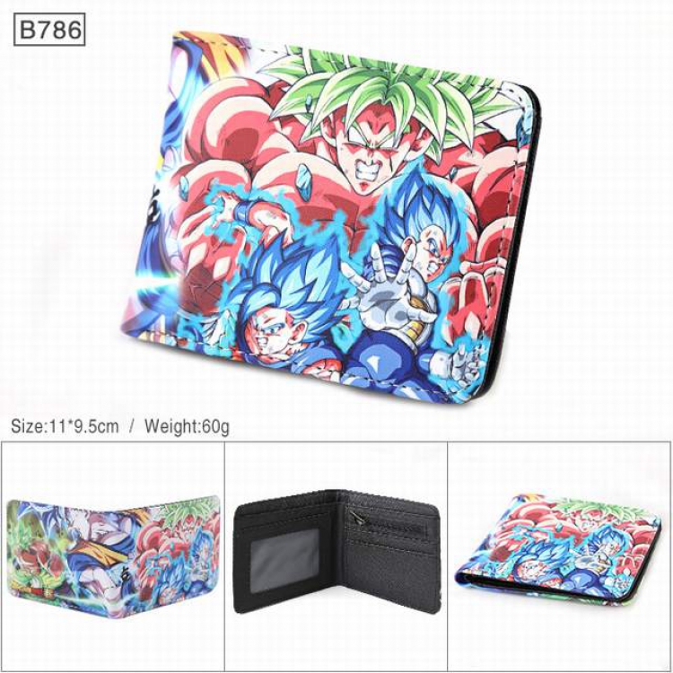 Dragon Ball Full color PU twill two fold short wallet 11X9.5CM 60G-B786
