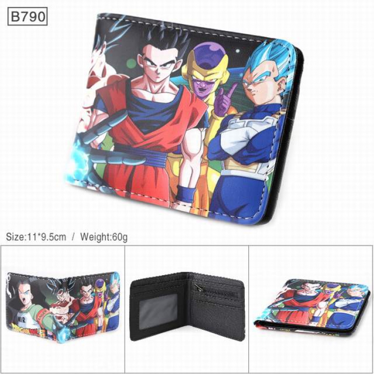Dragon Ball Full color PU twill two fold short wallet 11X9.5CM 60G-B790