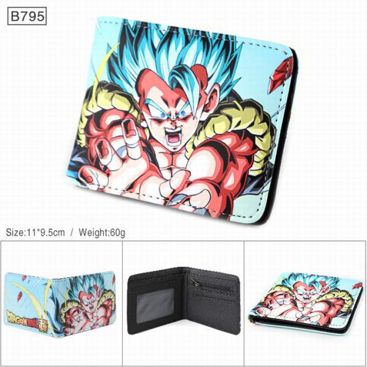 Dragon Ball Full color PU twill two fold short wallet 11X9.5CM 60G-B795